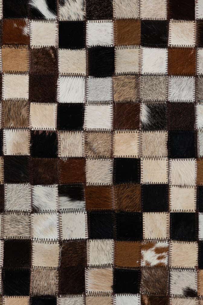 2' x 3' 1 Cowhide Leather Rug