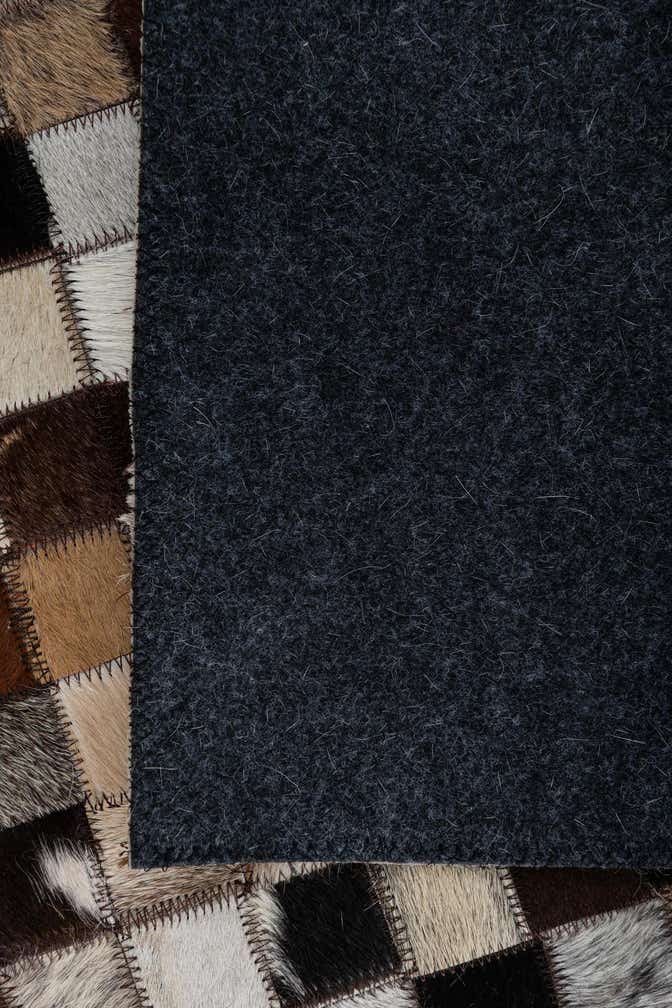 2' x 3' 1 Cowhide Leather Rug