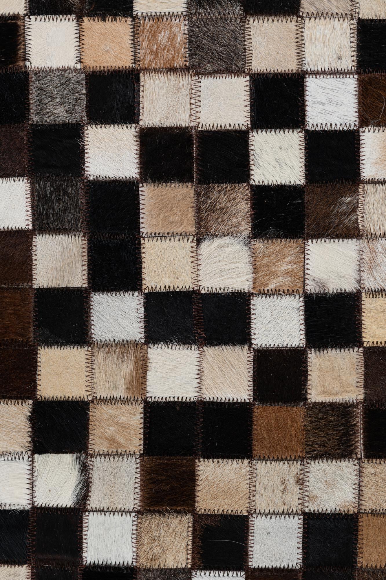 2' x 3' Cowhide Leather Rug