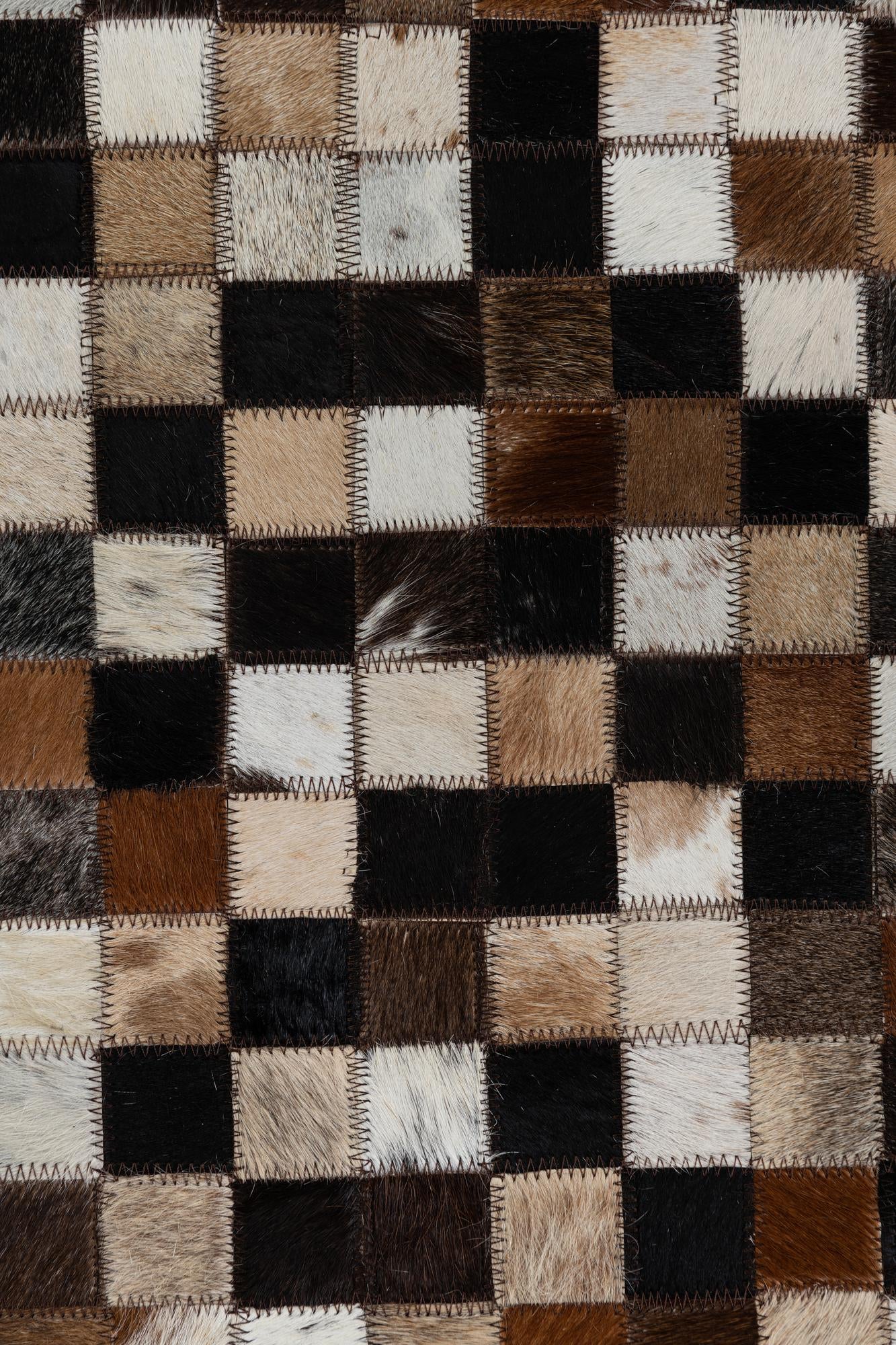 2' x 3' Cowhide Leather Rug