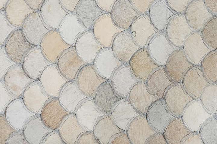 2' x 3' 1 Cowhide Leather Rug