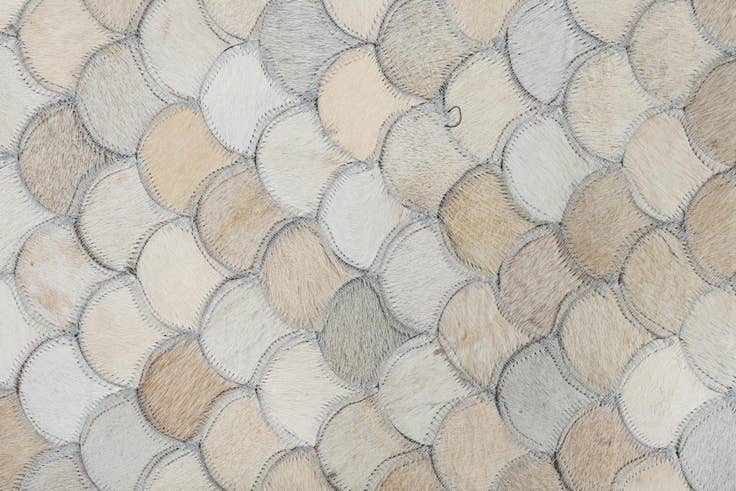 Detail image of 2' x 3' 1 Cowhide Leather Rug