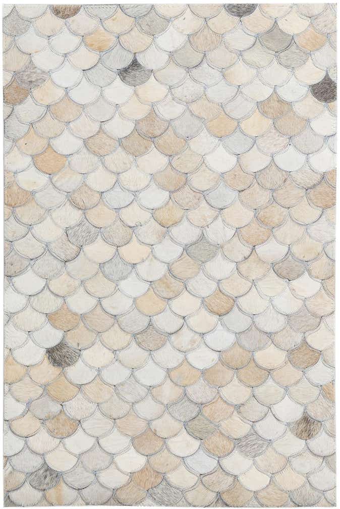 2' x 3' 1 Cowhide Leather Rug