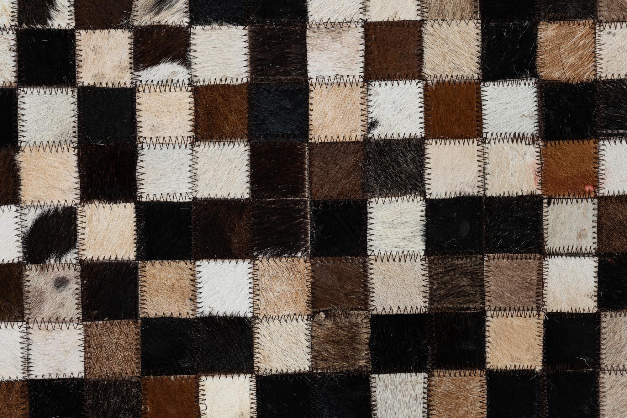 2' x 3' Cowhide Leather Rug