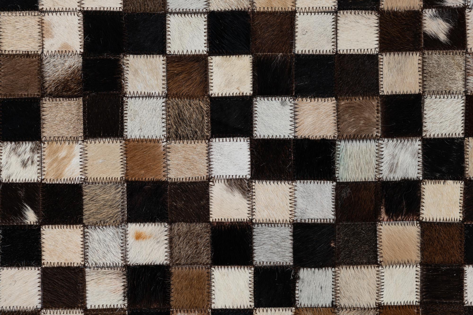 2' x 3' Cowhide Leather Rug