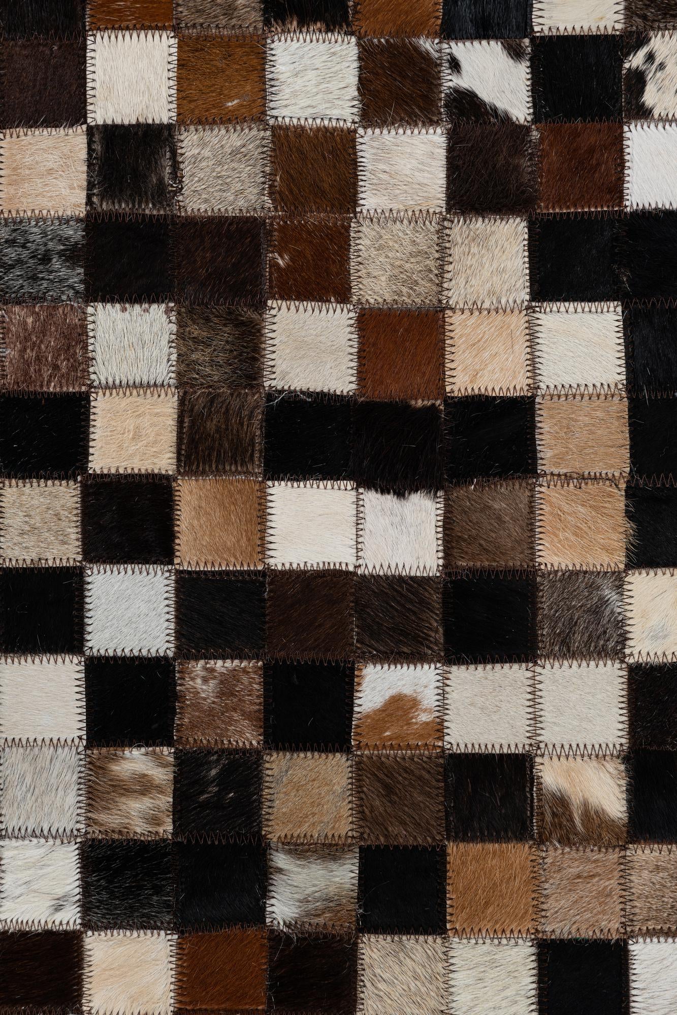 2' x 3' Cowhide Leather Rug