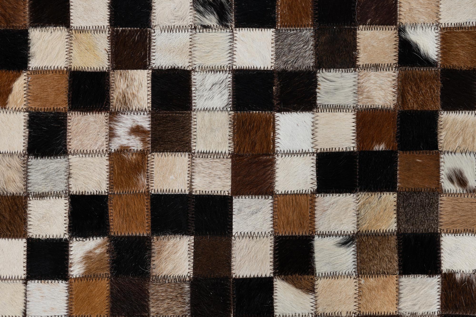 2' x 3' Cowhide Leather Rug