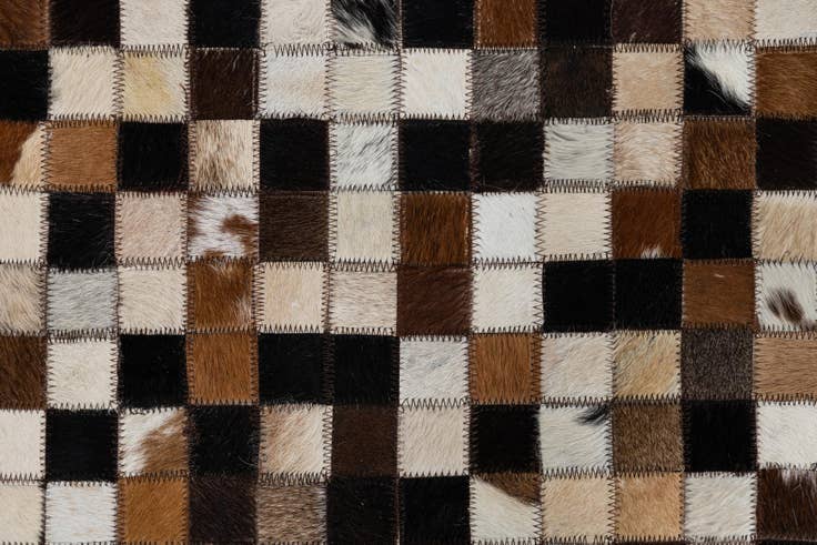 Detail image of 2' x 3' Cowhide Leather Rug