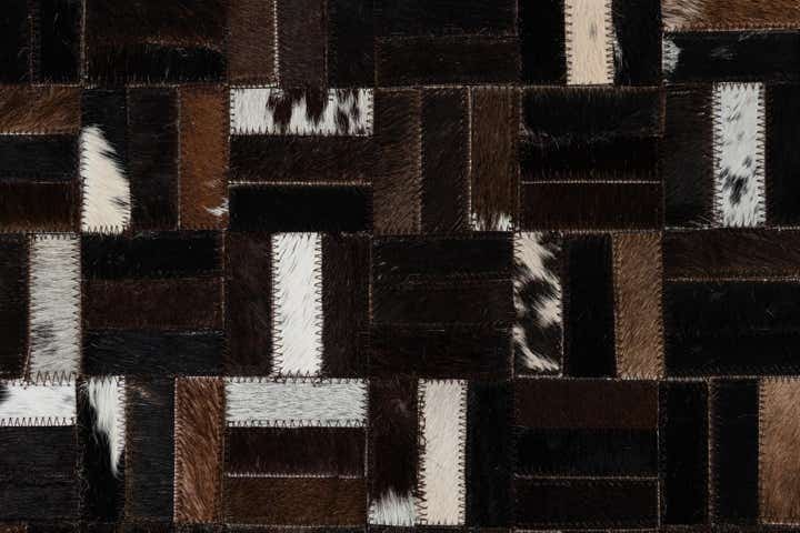 2' x 3' Cowhide Leather Rug