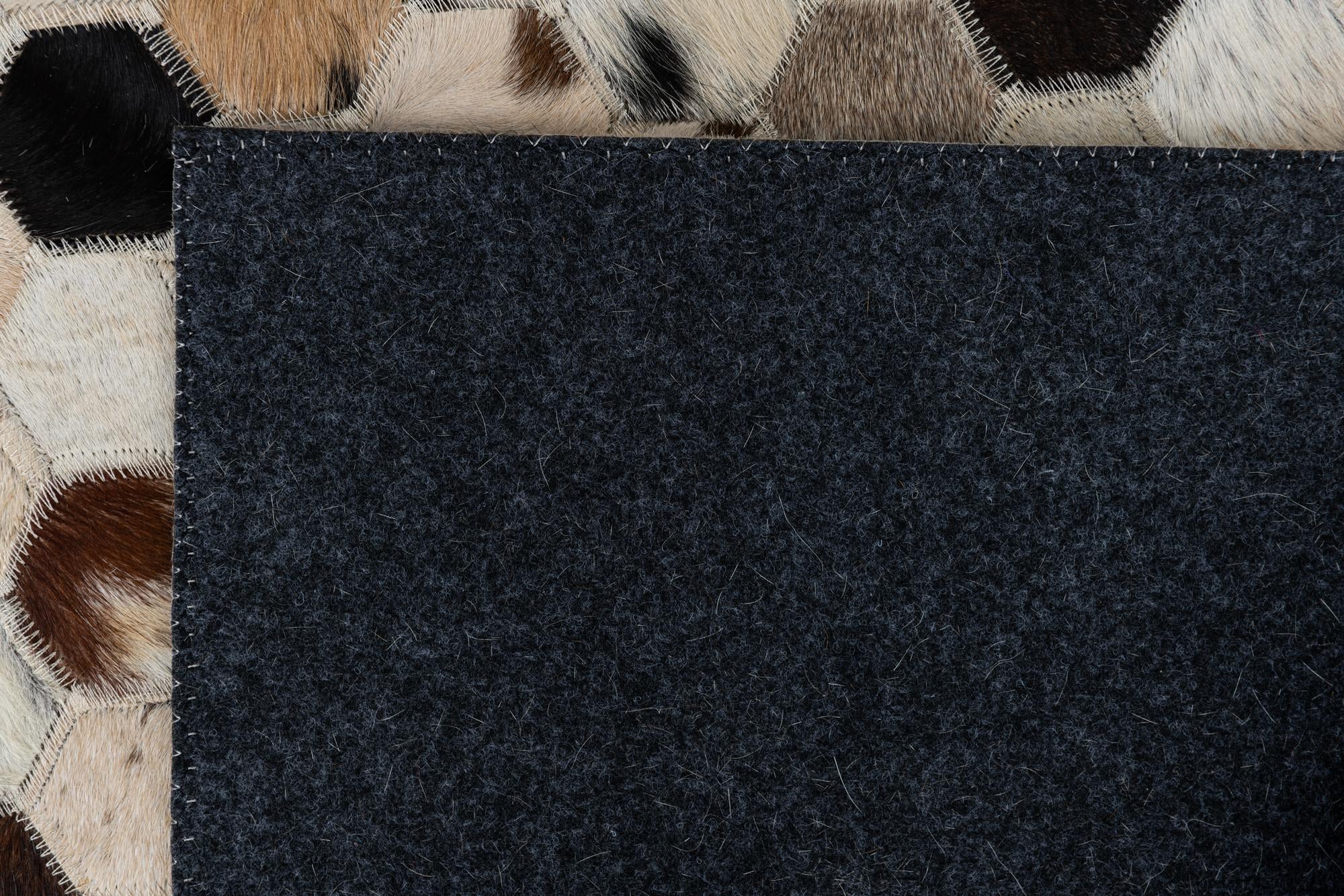 2' x 3' 1 Cowhide Leather Rug