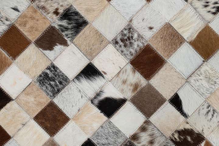 2' x 3' Cowhide Leather Rug
