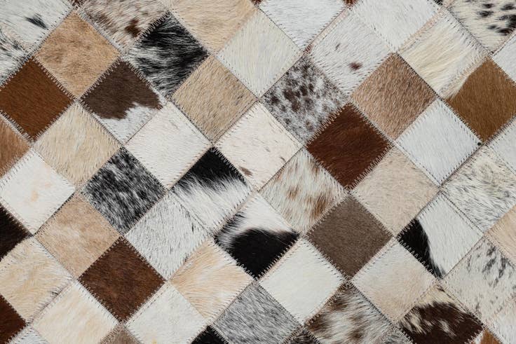 Detail image of 2' x 3' Cowhide Leather Rug
