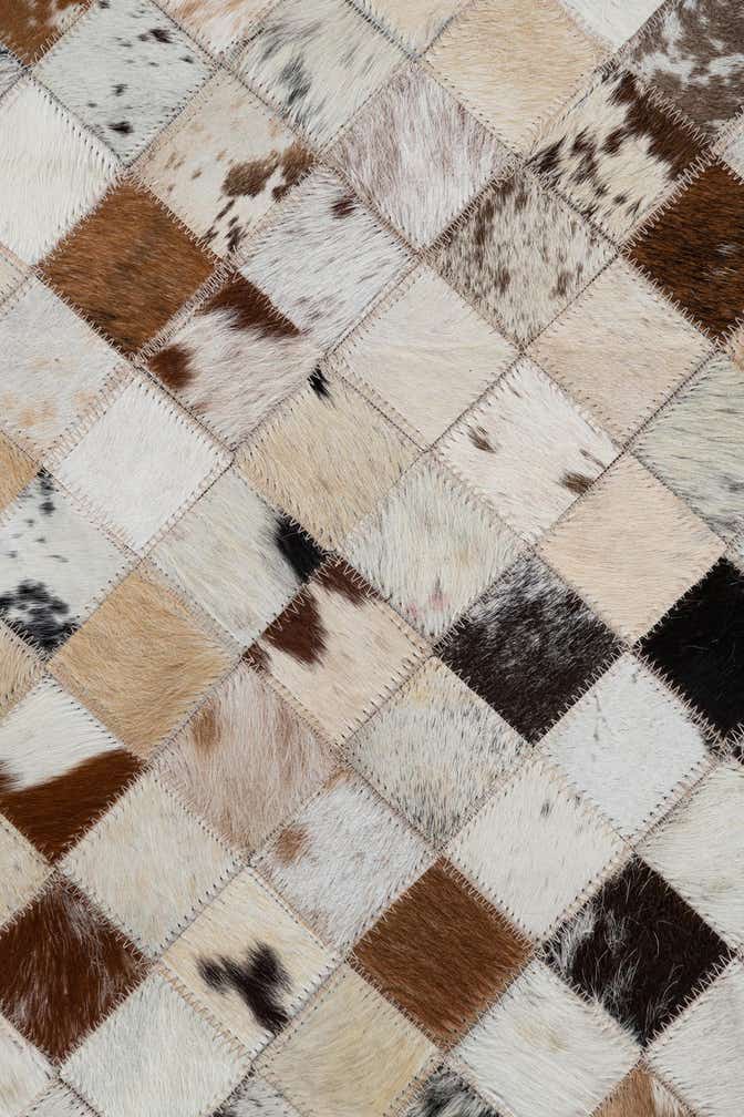 2' x 3' Cowhide Leather Rug