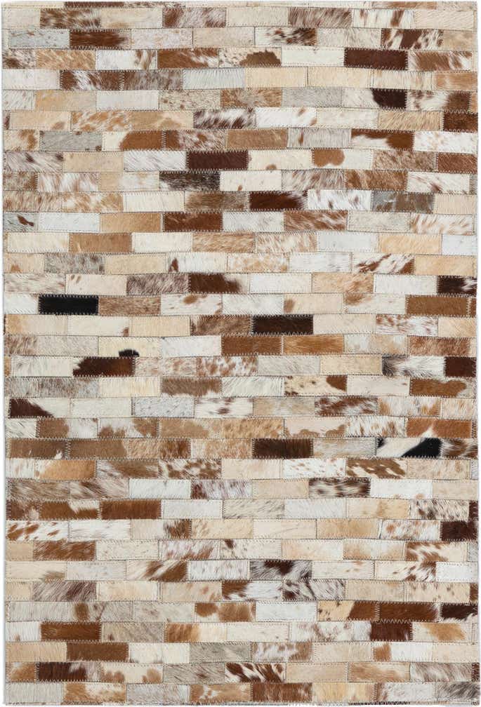 2' x 3' Cowhide Leather Rug