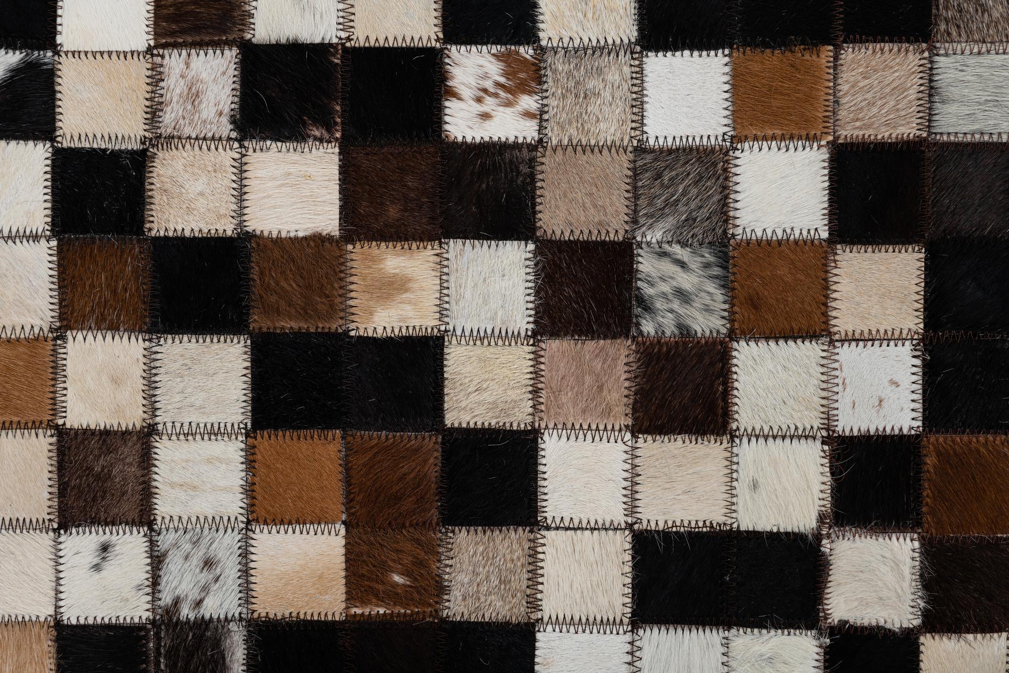 2' x 3' Cowhide Leather Rug
