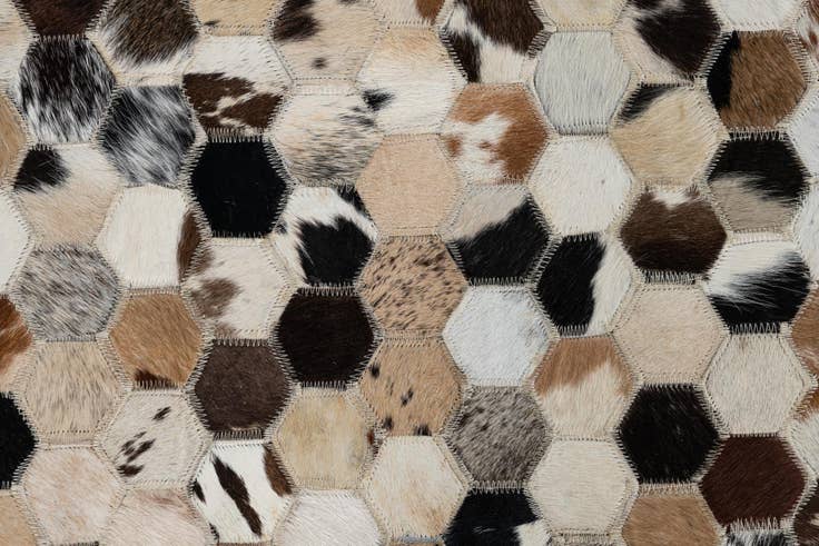 Detail image of 2' x 3' Cowhide Leather Rug