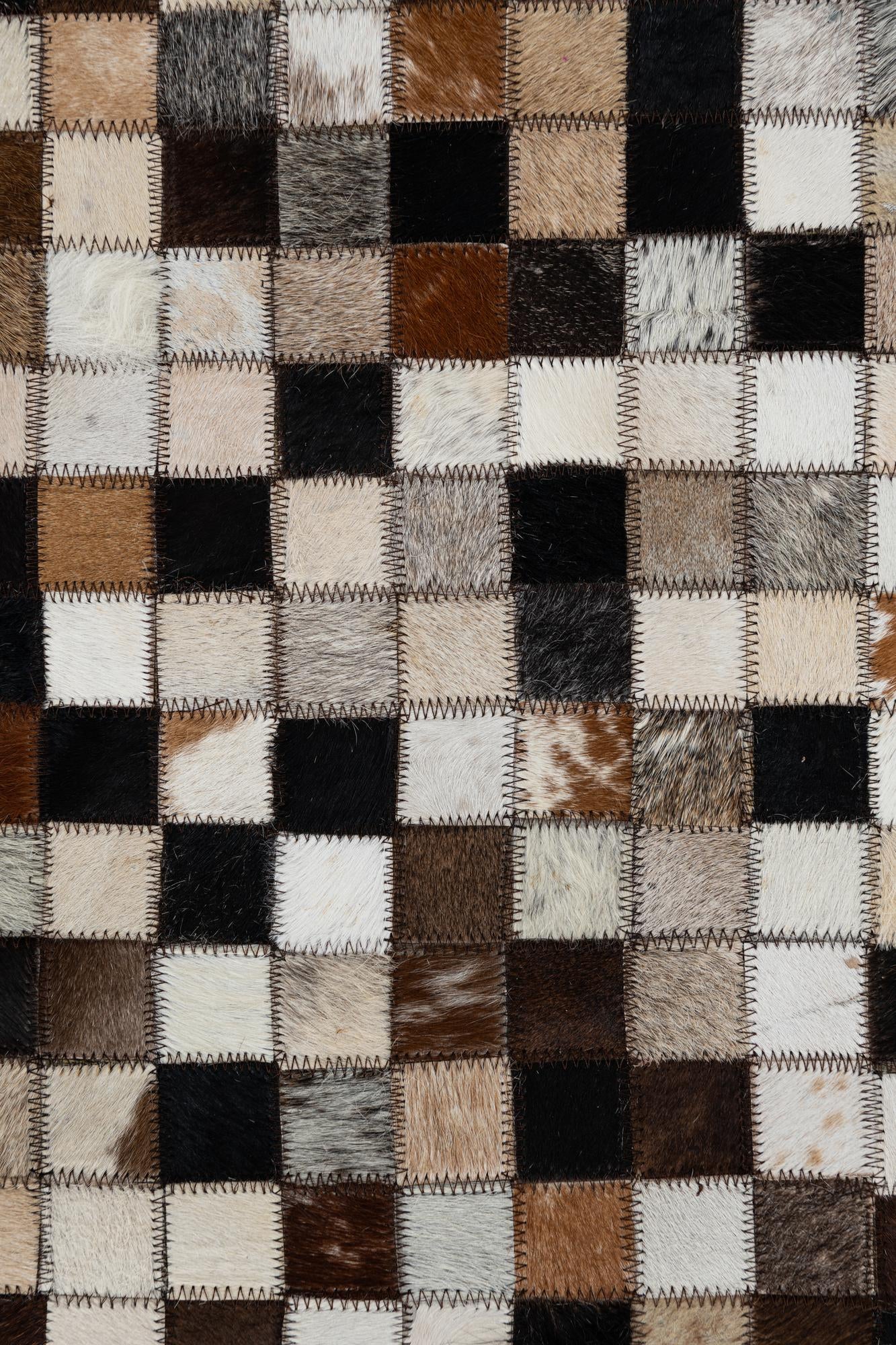 2' x 3' Cowhide Leather Rug