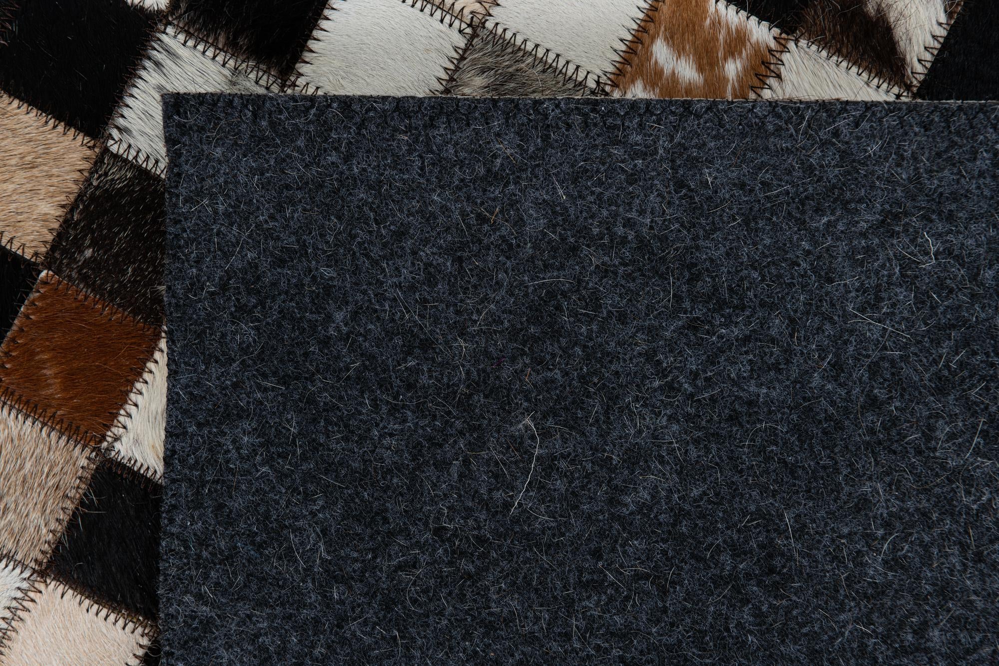 2' x 3' Cowhide Leather Rug