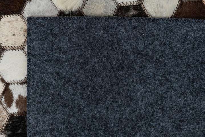 2' x 3' 1 Cowhide Leather Rug