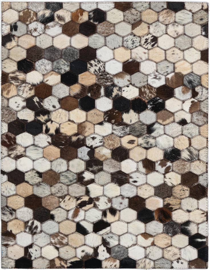 Detail image of 2' x 3' 1 Cowhide Leather Rug