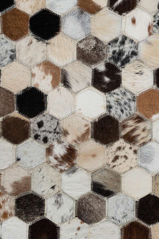 2' x 3' Cowhide Leather Rug