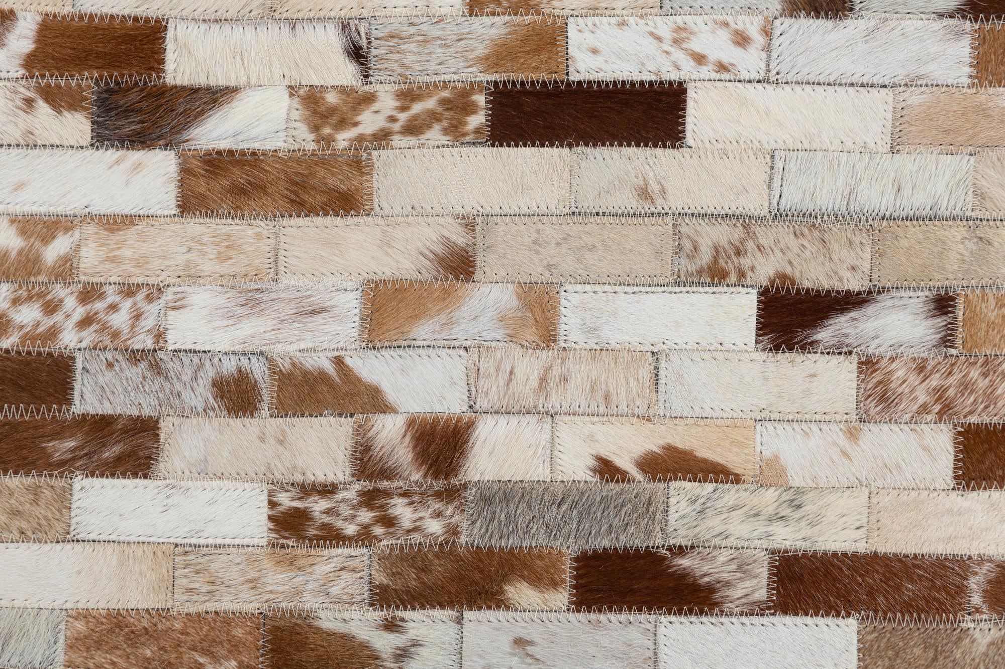 2' x 3' Cowhide Leather Rug