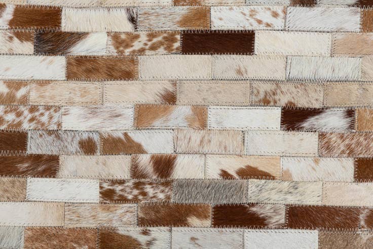 Detail image of 2' x 3' Cowhide Leather Rug