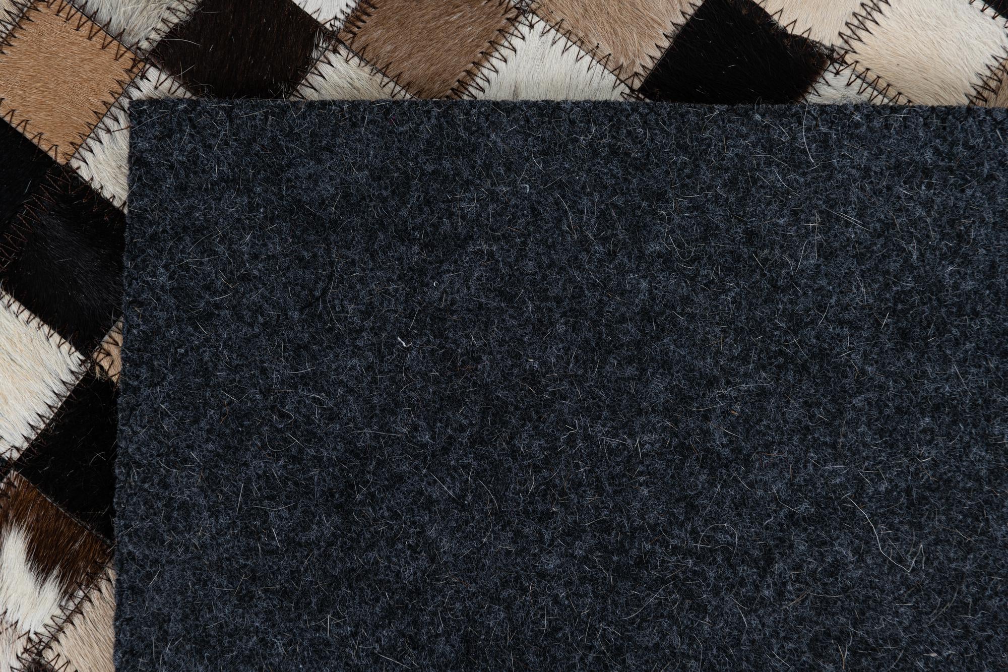 2' x 3' Cowhide Leather Rug