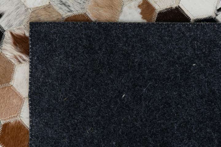 2' x 3' 1 Cowhide Leather Rug