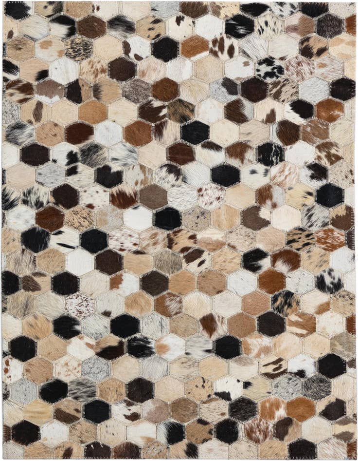 Detail image of 2' x 3' 1 Cowhide Leather Rug