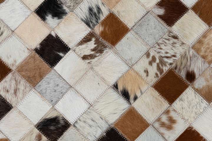 2' x 3' Cowhide Leather Rug