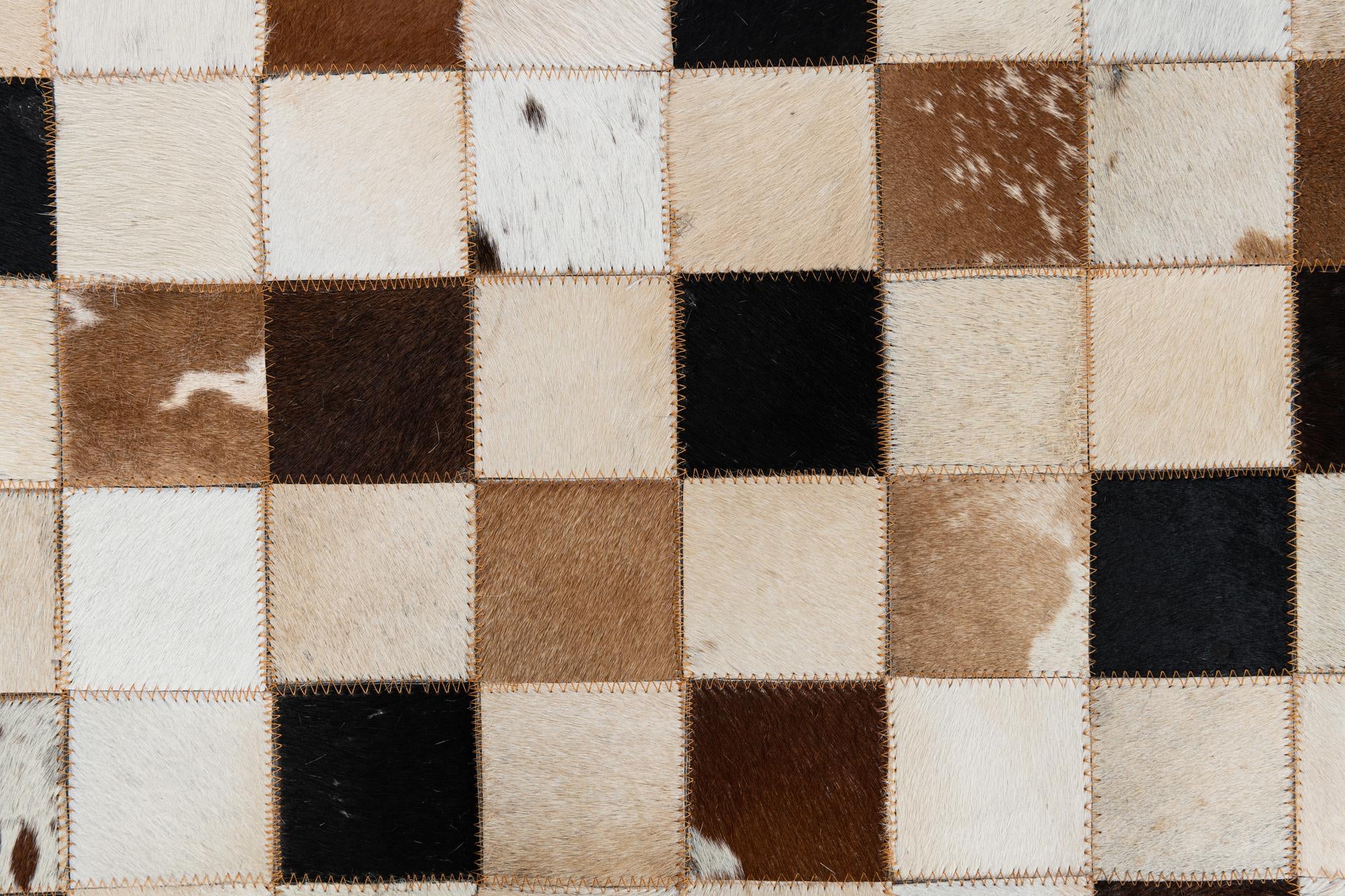 5' x 8' Cowhide Leather Rug