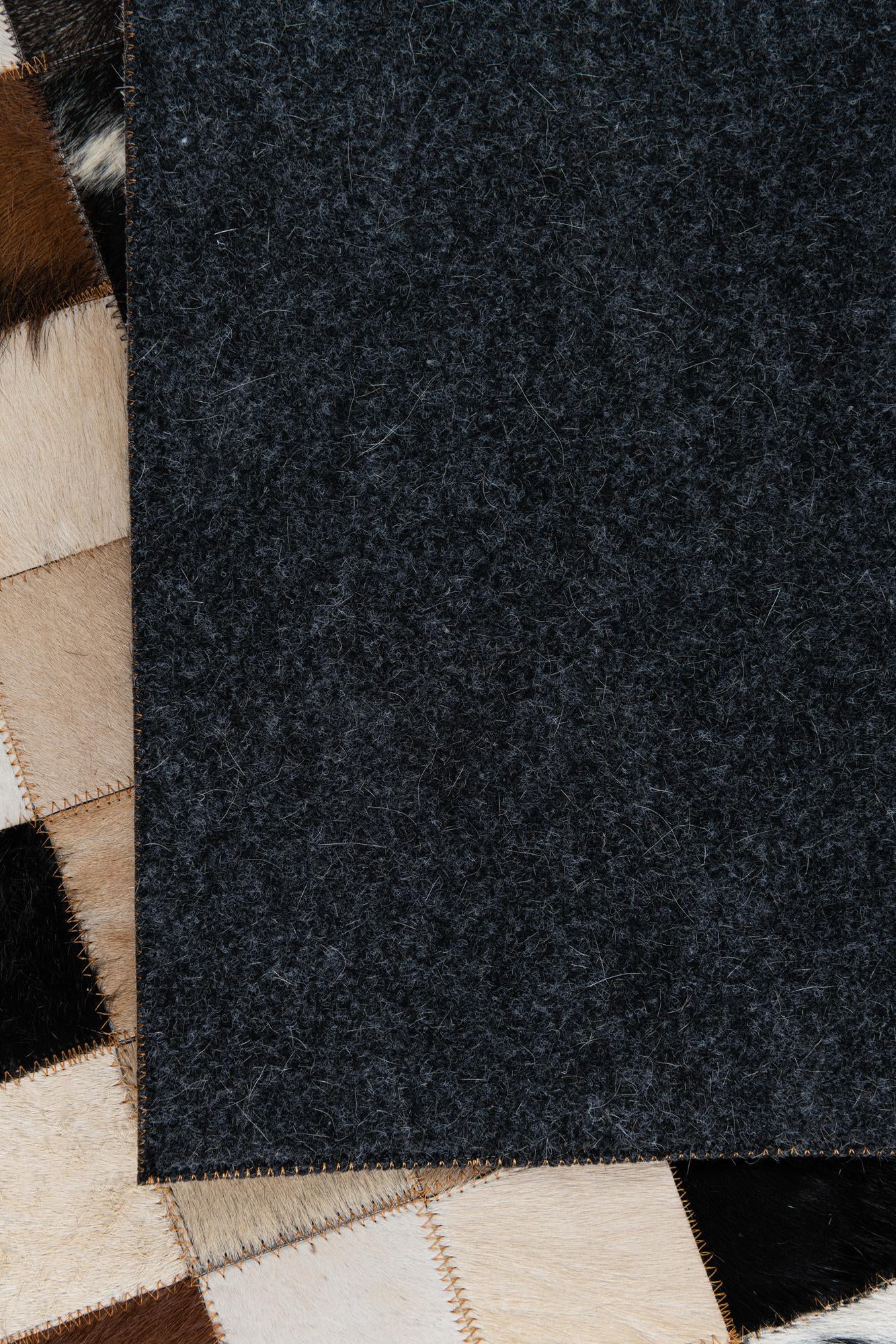 5' x 8' Cowhide Leather Rug