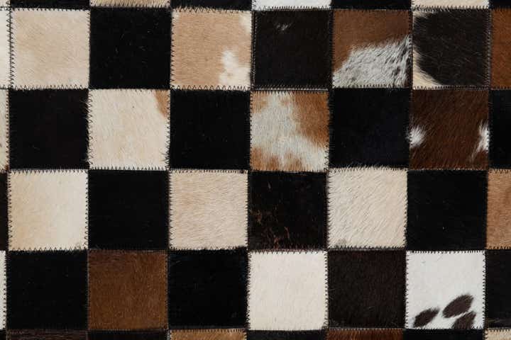 5' x 8' Cowhide Leather Rug