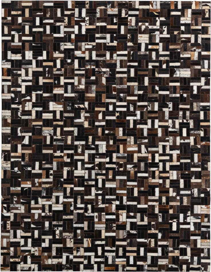 Detail image of 5' x 7' 10 Cowhide Leather Rug