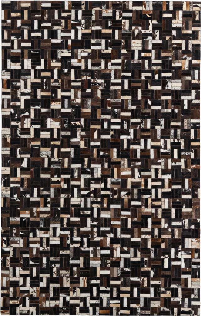 5' x 7' 10 Cowhide Leather Rug