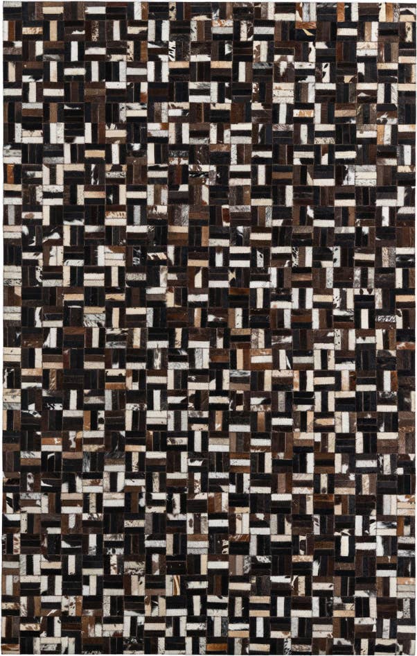 Detail image of 5' x 7' 10 Cowhide Leather Rug