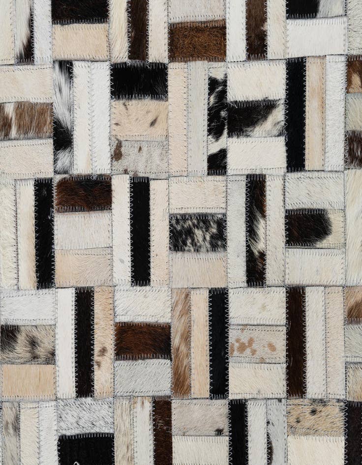 Detail image of 5' 2 x 8' Cowhide Leather Rug
