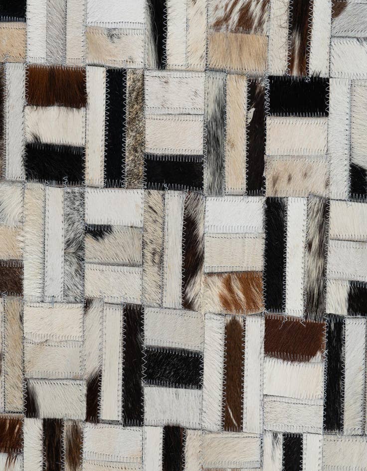 Detail image of 5' 2 x 8' Cowhide Leather Rug