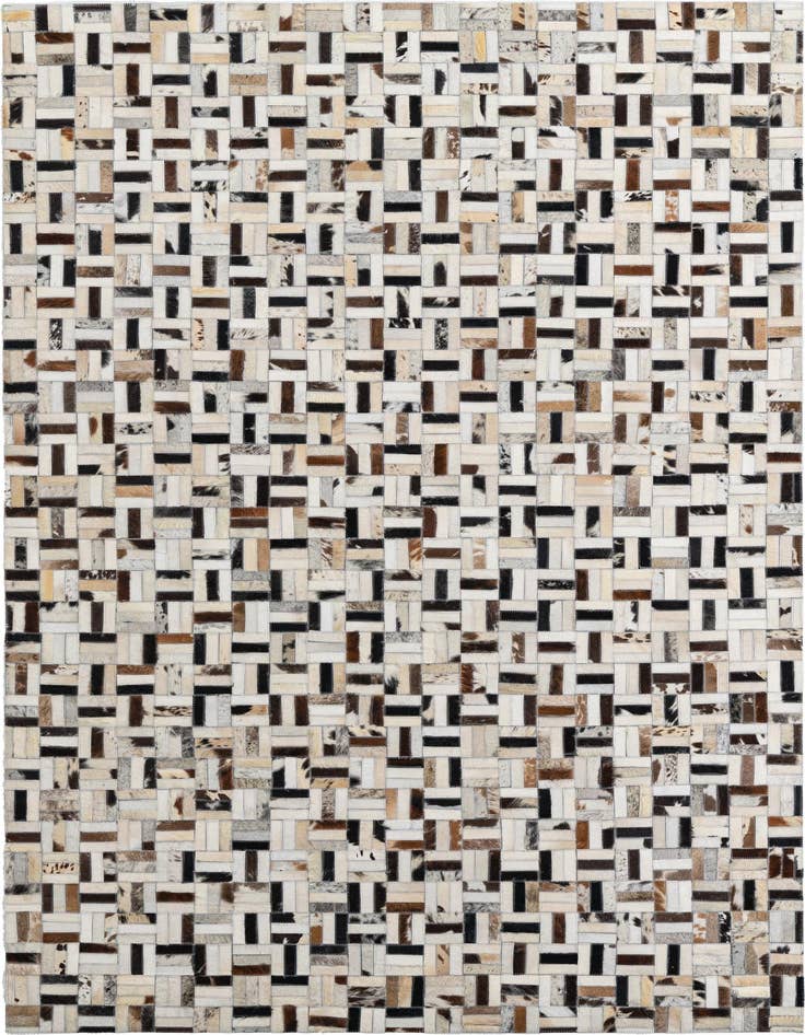 Detail image of 5' 2 x 8' Cowhide Leather Rug