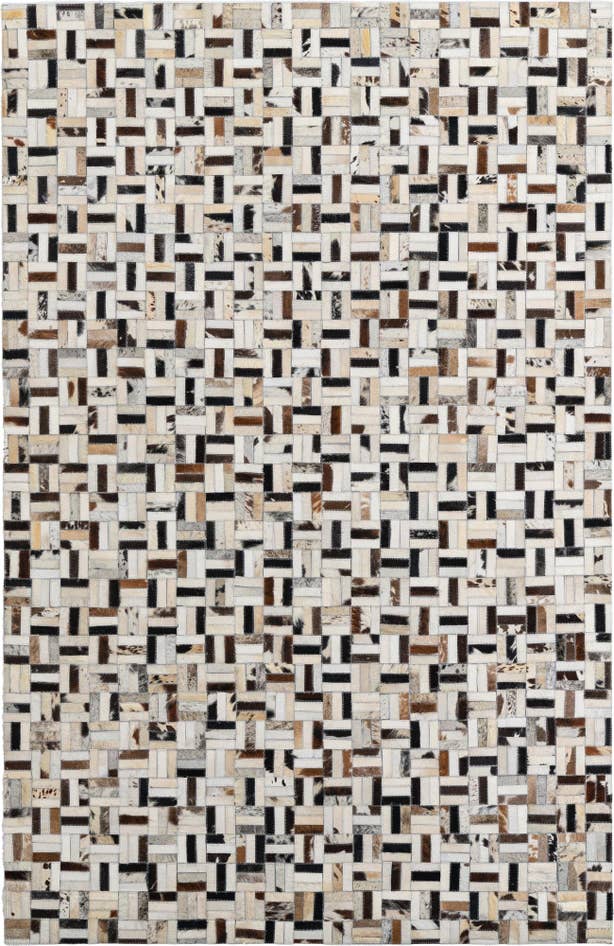 Detail image of 5' 2 x 8' Cowhide Leather Rug