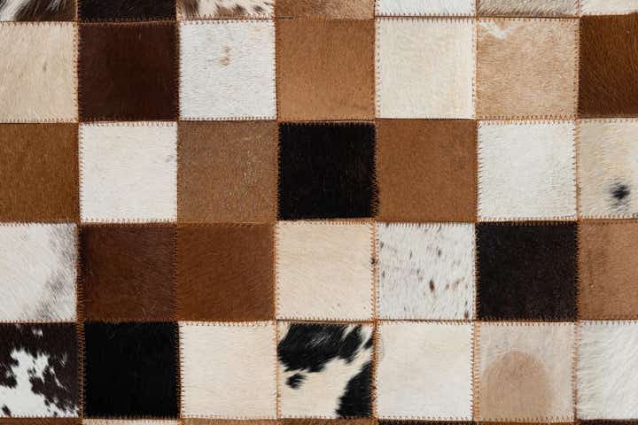 5' x 8' Cowhide Leather Rug