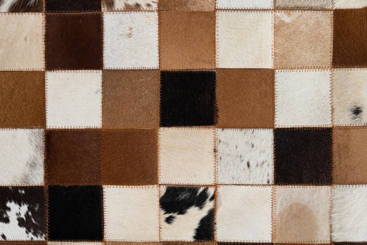 Detail image of 5' x 8' Cowhide Leather Rug