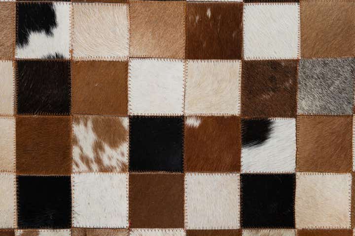 5' x 8' Cowhide Leather Rug
