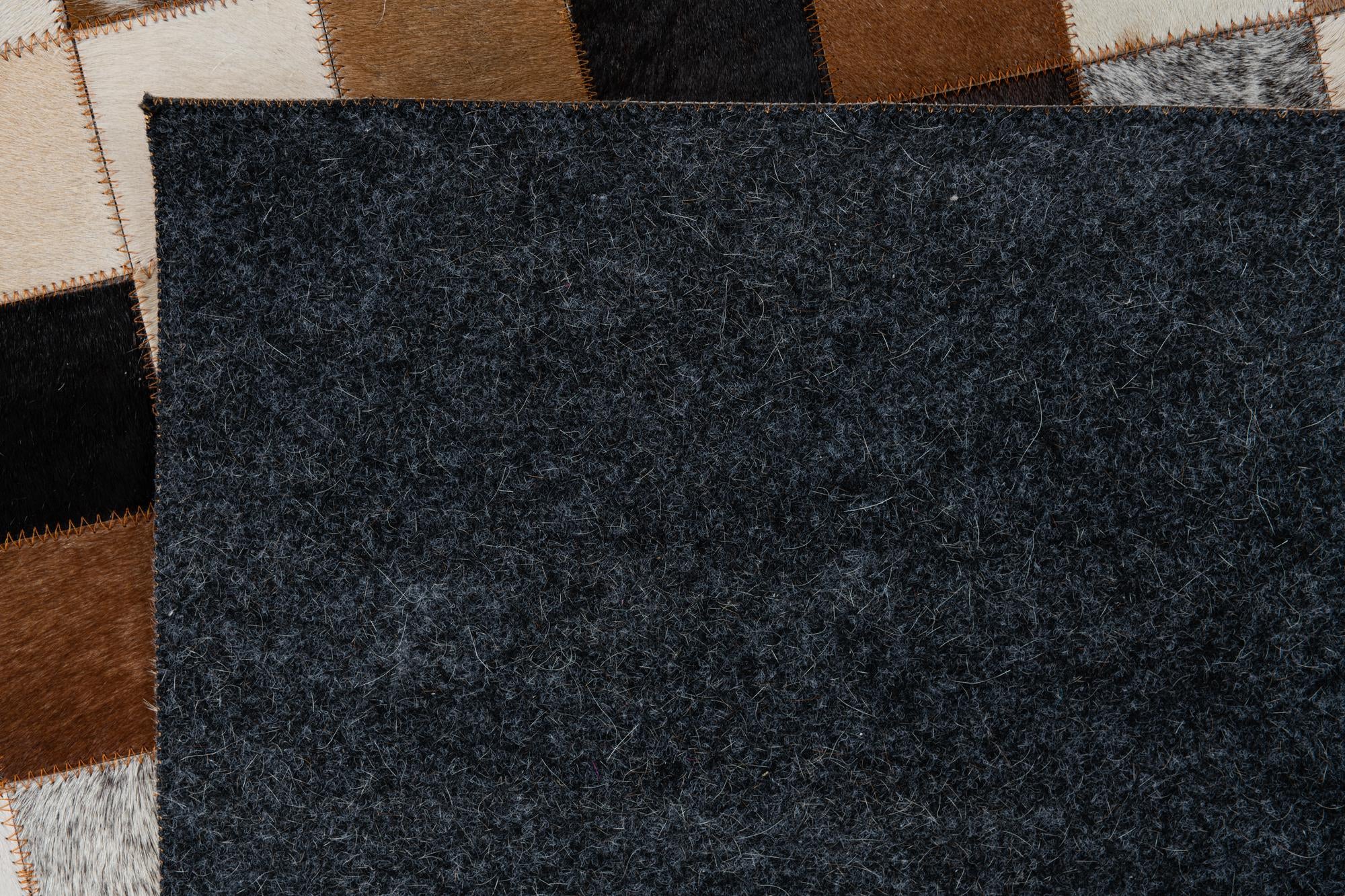 5' x 8' Cowhide Leather Rug