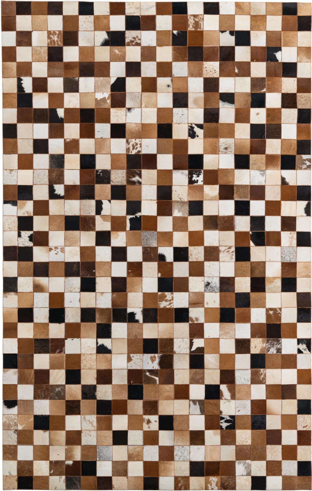 5' x 8' Cowhide Leather Rug