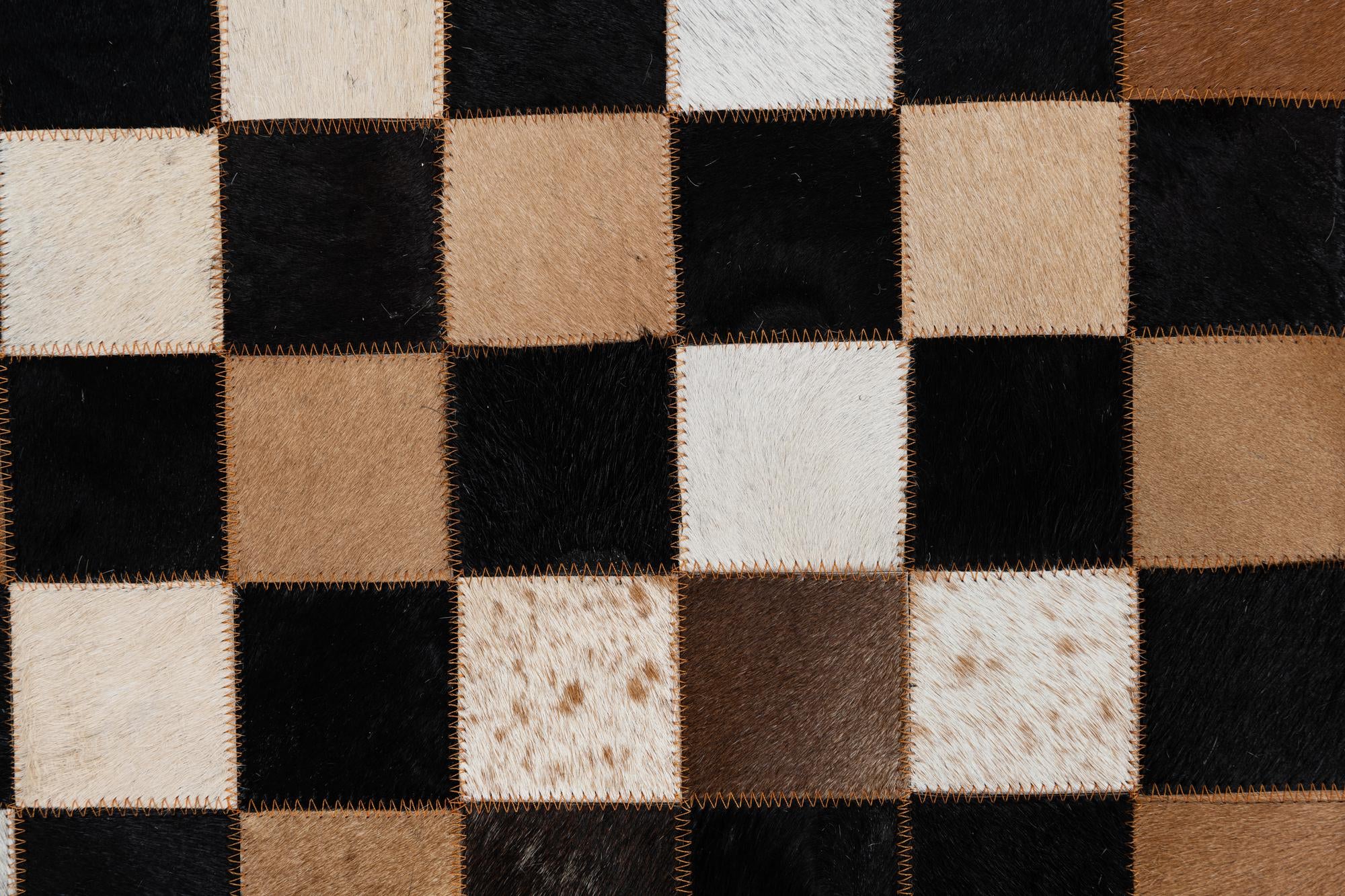 5' x 8' Cowhide Leather Rug