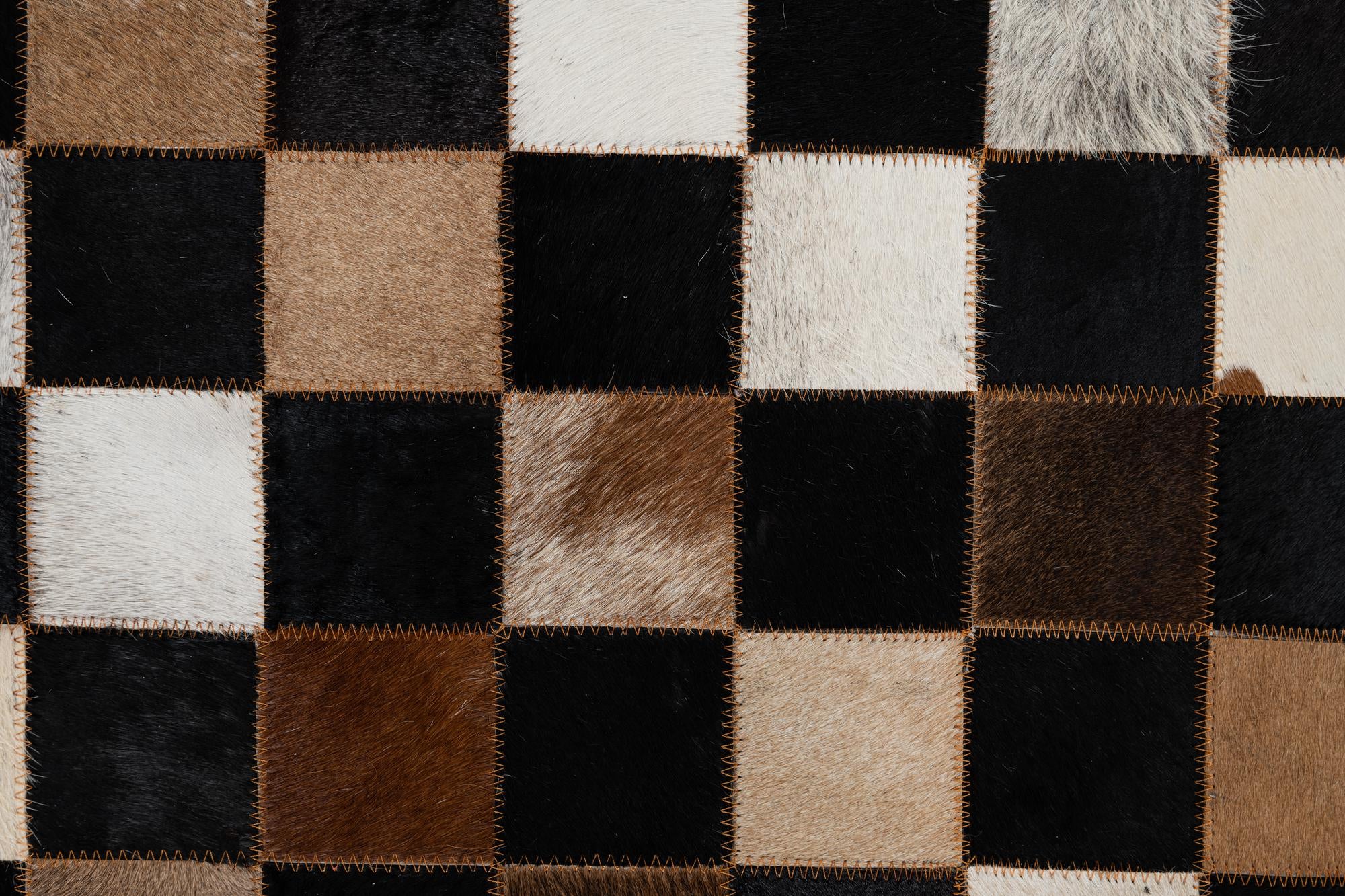 5' x 8' Cowhide Leather Rug