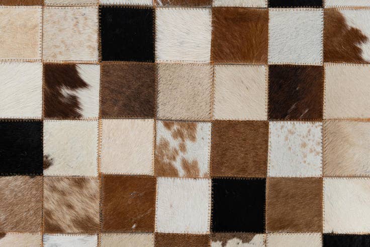 Detail image of 5' x 8' Cowhide Leather Rug