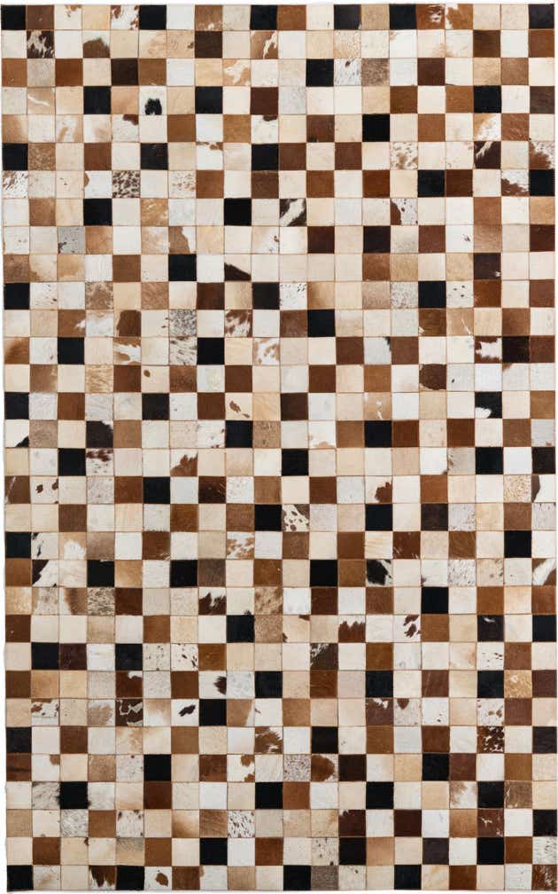 5' x 8' Cowhide Leather Rug